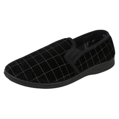 Mens Spot On Check Casual Slippers