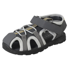 Boys Spot On Elastic Lace Hook and Loop Strap Casual Sandals N0074