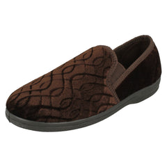 Mens Slippers Pattern Detailed Full Slipper Leo