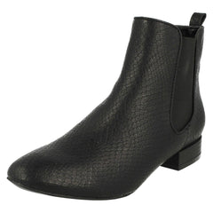 Ladies Spot On Slip On Ankle Boots