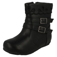 Girls Spot On Ankle Boots with Buckle Detail