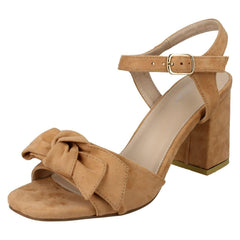 Ladies Spot On Blocked Heel Sandals