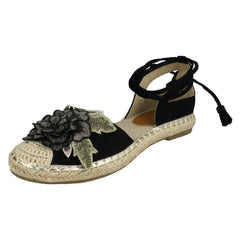 Ladies Spot On Ankle Tie Up Espadrilles F2263