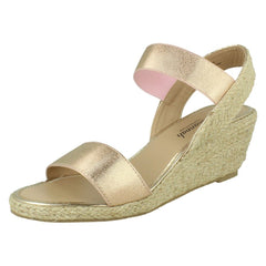 Ladies Savannah Elasticated Strap Wedge Heeled Sandals F2301