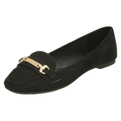 Ladies Spot On Saddle Vamp Loafers