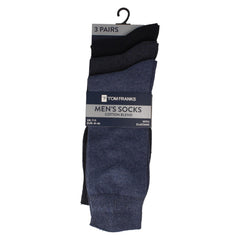 Mens 3 Pack Tom Franks Cotton Blend With Elastane Socks SK601