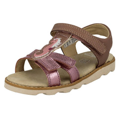 Girls Clarks Hook & Loop Sandals With Seahorse Motif Crown Brill
