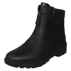 Ladies Clarks Lightweight Front Zip Low Heel Casual Ankle Boots Calla Zip
