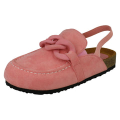 Girls Spot On Pink Slingback Mules H2649