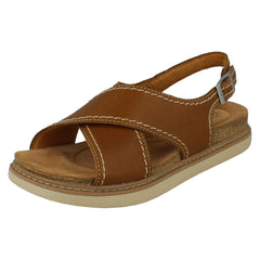 Ladies Clarks Flat Buckle Fastening Summer Sandals Arwell Sling