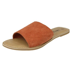 Ladies Leather Collection Flat Mule Sandals