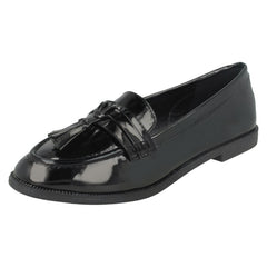 Ladies Spot On Tassel Trim Loafers F80298
