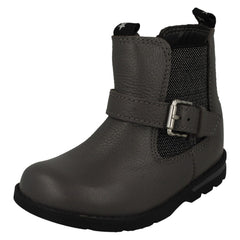 Girls Clarks Buckle Detailed Heeled Ankle Boots Dabi River T