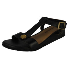 Ladies Leather Collection T-Bar Sandals F00452