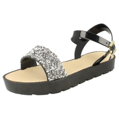 Ladies Savannah Flatform Glitter Sandal