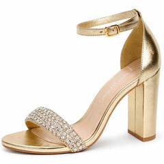 Ladies Anne Michelle Block High Heel Shoes F12046