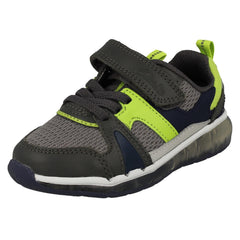 Boys Clarks Glo Move Trainers Spark Flash