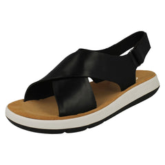 Ladies Clarks Unstructured Cross Detailed Wedge Heel Sandals Jemsa Cross