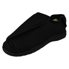 Unisex Spot On Perforated Cross Over Wide Fitting Slippers