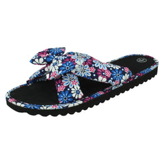 Ladies Spot On Slip On Summer Flip Flops F00427