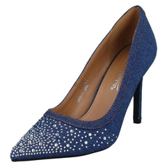 Ladies Anne Michelle Diamante High Heel Shoes F90120
