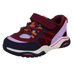 Kids Clarks Vegan Colour-Pop Sports Trainers - Feather Track