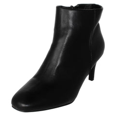 Ladies Collection High Heel Ankle Boots with Zip Fastening F51236