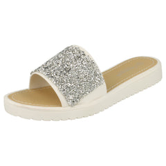Ladies Savannah Open Toe Glitter Front Sandals