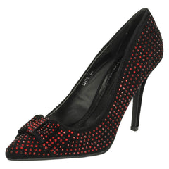 Ladies Anne Michelle Diamante Bow Detail Party Shoes