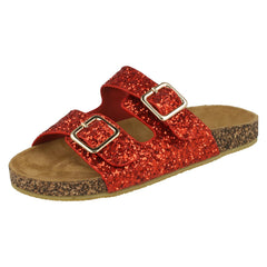 Girls Spot On Glitter Sandals