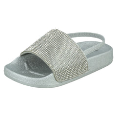 Girls Spot On Diamante Sliders H0356