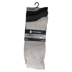 Mens 3 Pack Tom Franks Cotton Blend With Elastane Socks SK601
