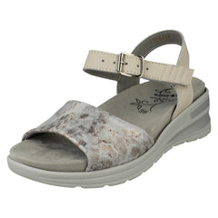 Ladies DB Shoes Buckle Fastening Wide Fit Sandals Night Jar