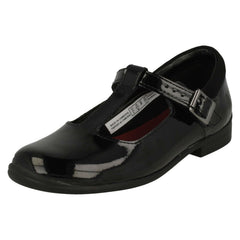 Girls Clarks T-Bar School Shoes Jamie Sky