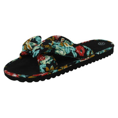 Ladies Spot On Flower Design Mules Floral Mule F00425