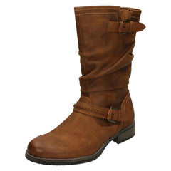 Ladies Rieker Fleece Lined Calf High Boots 98860