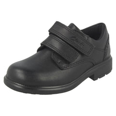 Boys Clarks Double Strap School Shoes Remi Pace