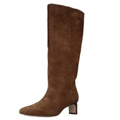 Ladies Clarks Thin Block Heeled Knee High Boots Edina Tall