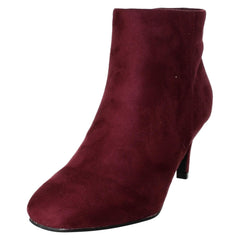 Ladies Collection High Heel Ankle Boots with Zip Fastening F51236