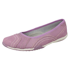 Ladies Down To Earth Flat Ballerina Shoes