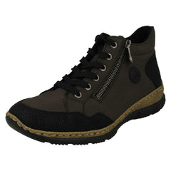 Ladies Rieker Casual Lace And Zip Fastening Ankle Boots N3244
