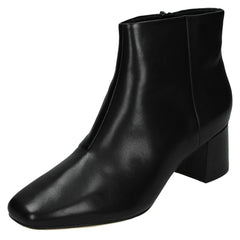 Ladies Clarks Casual Heeled Ankle Boots Sheer Flora
