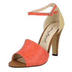 Ladies Anne Michelle Ankle Strap Peep Toe Heeled Sandals