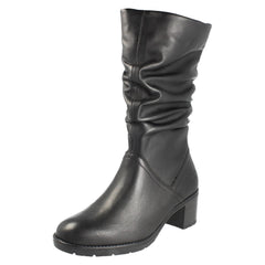 Ladies Remonte Mid Calf Length Block Heel Boots D2A70