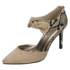 Ladies Spot On Bow Detail Court Shoe