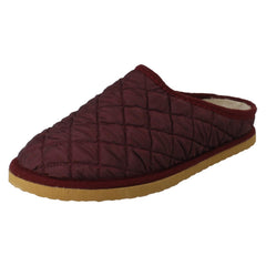 Ladies Padders Quilted Design Slip On Extra Wide Mule Slippers Thetis