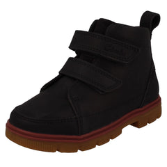 Boys Clarks Padded Collar Ankle Boots Lorcam Hi K
