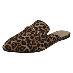Ladies Spot On Closed Toe Mules F80455