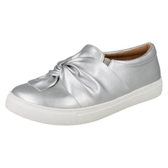 Girls Spot On Twist Vamp Flat Shoes H2455