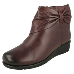 Ladies Padders Bow Detailed Ankle Boots Cedar